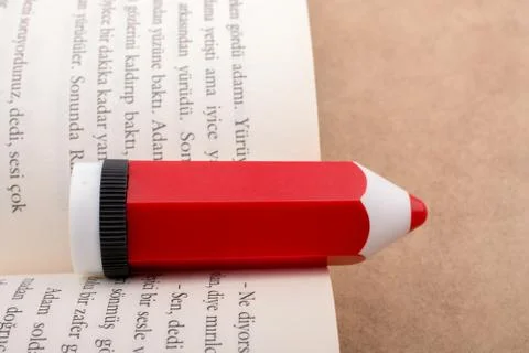 Model pencil as back to school theme  education item in view Stock Photos