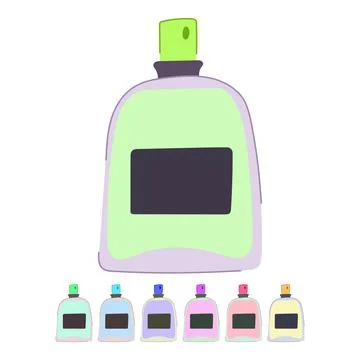 Model perfume for men vector cartoon graphic Ilustração Stock