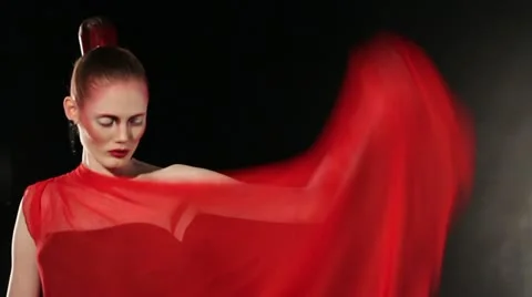 Model at a photo shoot Stock Footage 21864004