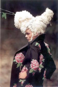 Model Pictured On The Catwalk Wearing A Regency Style Wig For Givenchy In Paris. Stock Photos