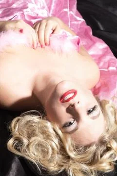 Model in pin up style Stock Photos