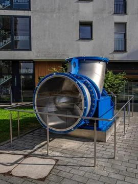 A model of pipe bend propeller pump Stock Photos