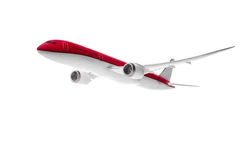 Model plane, red airplane in white color. Stock Illustration