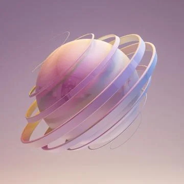 Model planet. 3d illustration, 3d rendering. 스톡 일러스트