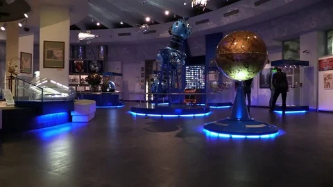 Model of planet and cosmic space radar Stock Footage 83498843