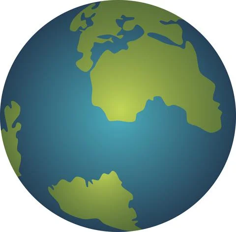 Model of the planet earth with continents Stock Illustration