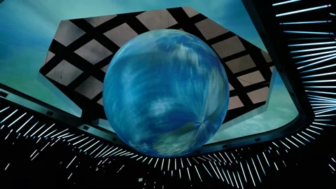 Model of planet Earth spinning around Stock Footage 163099485