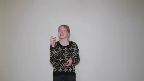 Model playing casual with cigarette Stock Footage 73539285