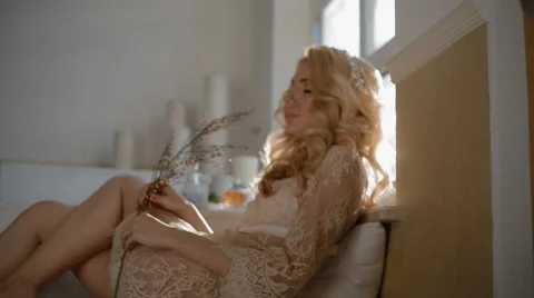 Model pose to photographer in studio Stock Footage 67174632