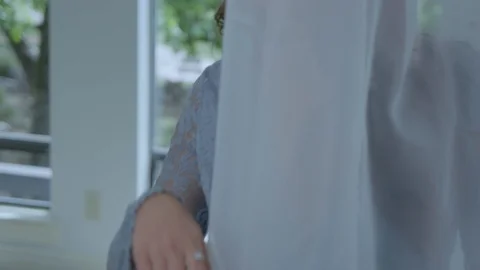 Model poses in a luxurious home Видео 89601976