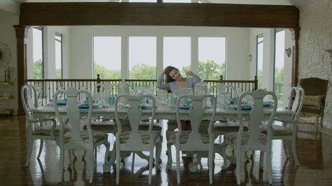 Model poses in a luxurious home Видео 89602800