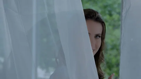 Model poses in a luxurious home Видео 89602996