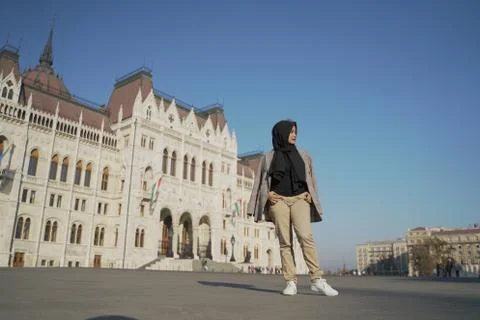 A model posing against107 Foto stock