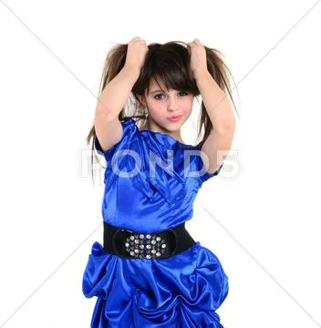 Model posing in studio with hand on his head Stock Photos