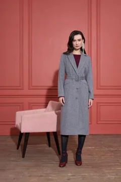 Model posing in studio in trendy clothes Stock-Fotos