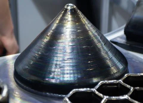 Model printed 3D printer metal Object created 3D printer from melting meta Stock Photos