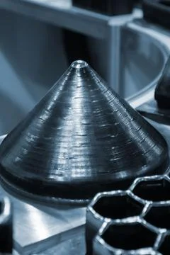 Model printed 3D printer metal Object created 3D printer from melting meta Stock Photos