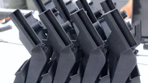 Model printed on 3D printer. Object printed on 3D printer made from plastic Stock Footage 197354958