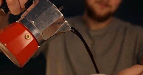 Model Professionally Pouring Out A Fresh Delicious Espresso  Stock Footage 113381728