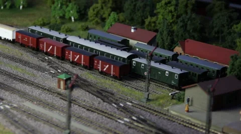 Model Railroad Train Stock Footage 51345873