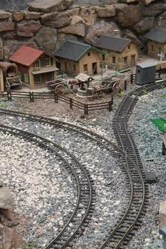 Model Railway Layout. Stock Photos