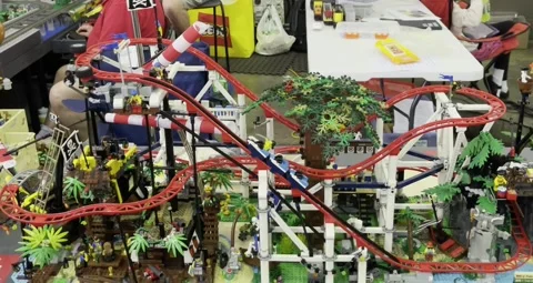 Model Railways - Rollercoaster Stock Footage 153643738