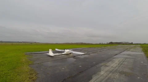Model RC plane taking off Video stock 44209174