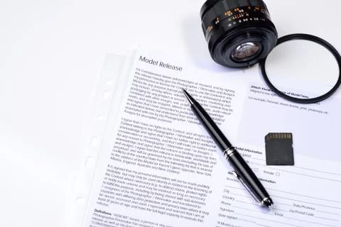 Model release and various objects Stock Photos