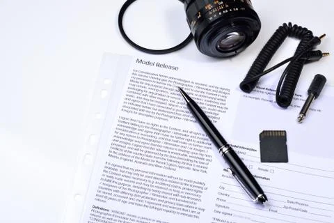 Model release and various objects Stock Photos