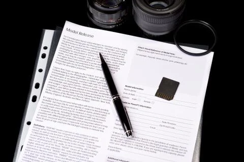 Model release and various objects Stock Photos