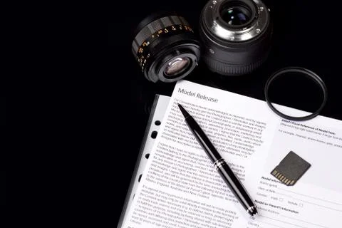 Model release and various objects Stock Photos