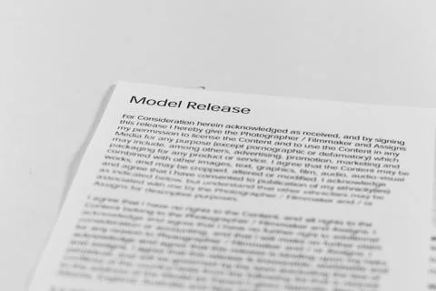 Model release document Stock Photos