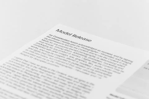 Model release document Stock Photos