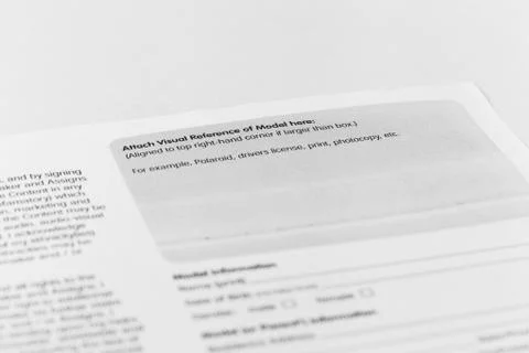 Model release document Stock Photos