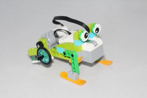 Model a robot with your own hands. Child development. Stock Photos