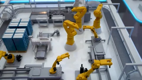 Model of Robotic and Automation system control application Stock Footage 287114587
