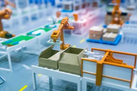 Model of Robotic and Automation system control application on automate robot  Stock Photos
