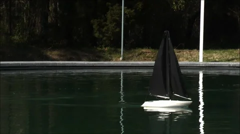 Model sailboating 스톡 동영상 1848624