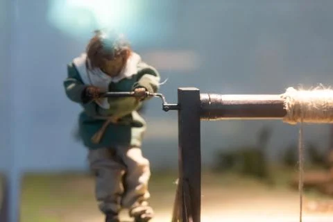 Model of salt-mining enterprise Stock Photos