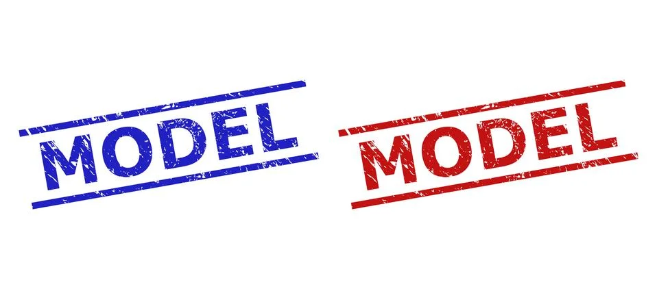 MODEL Seals with Scratched Texture and Parallel Lines Stock-Illustration