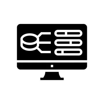 Model selection digital processing glyph icon vector illustration 스톡 일러스트