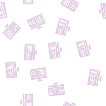 Model selection digital processing glyph seamless pattern 스톡 일러스트