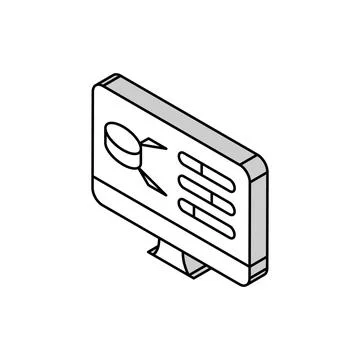 Model selection digital processing isometric icon vector illustration 스톡 일러스트