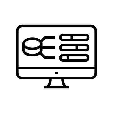 Model selection digital processing line icon vector illustration 스톡 일러스트