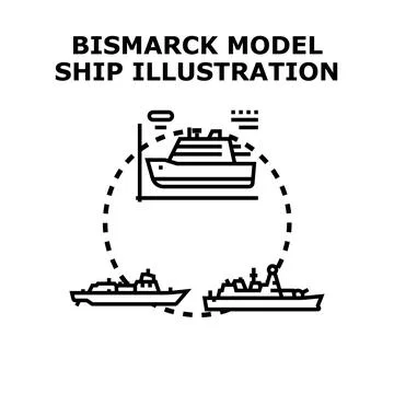 Model ship building hobby icon illustration concept Stock Illustration