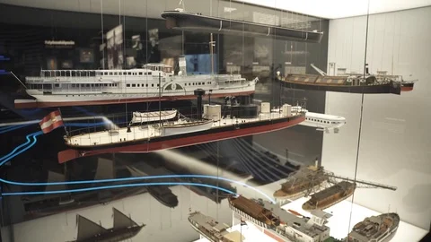 Model ships Stock Footage 127089873