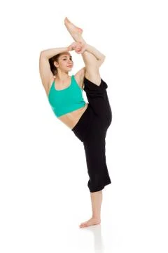 Model shot in studio on white Stock Photos