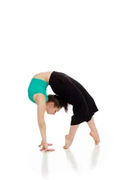 Model shot in studio on white Stock Photos