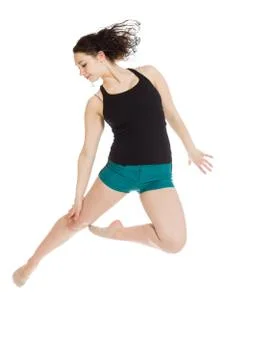 Model shot in studio on white Stock Photos