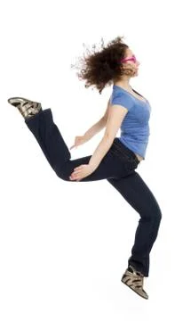 Model shot in studio on white Stock Photos